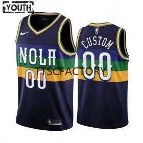 Maillot Basket Enfant New Orleans Pelicans Personnalisé Nike 2022-23 City Edition Navy Swingman